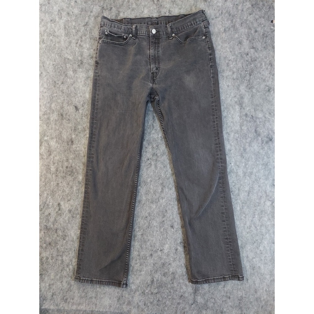 Levis 514 Jeans Mens 34x30 Black Slim Staight Fit Denim Tag size 38x32